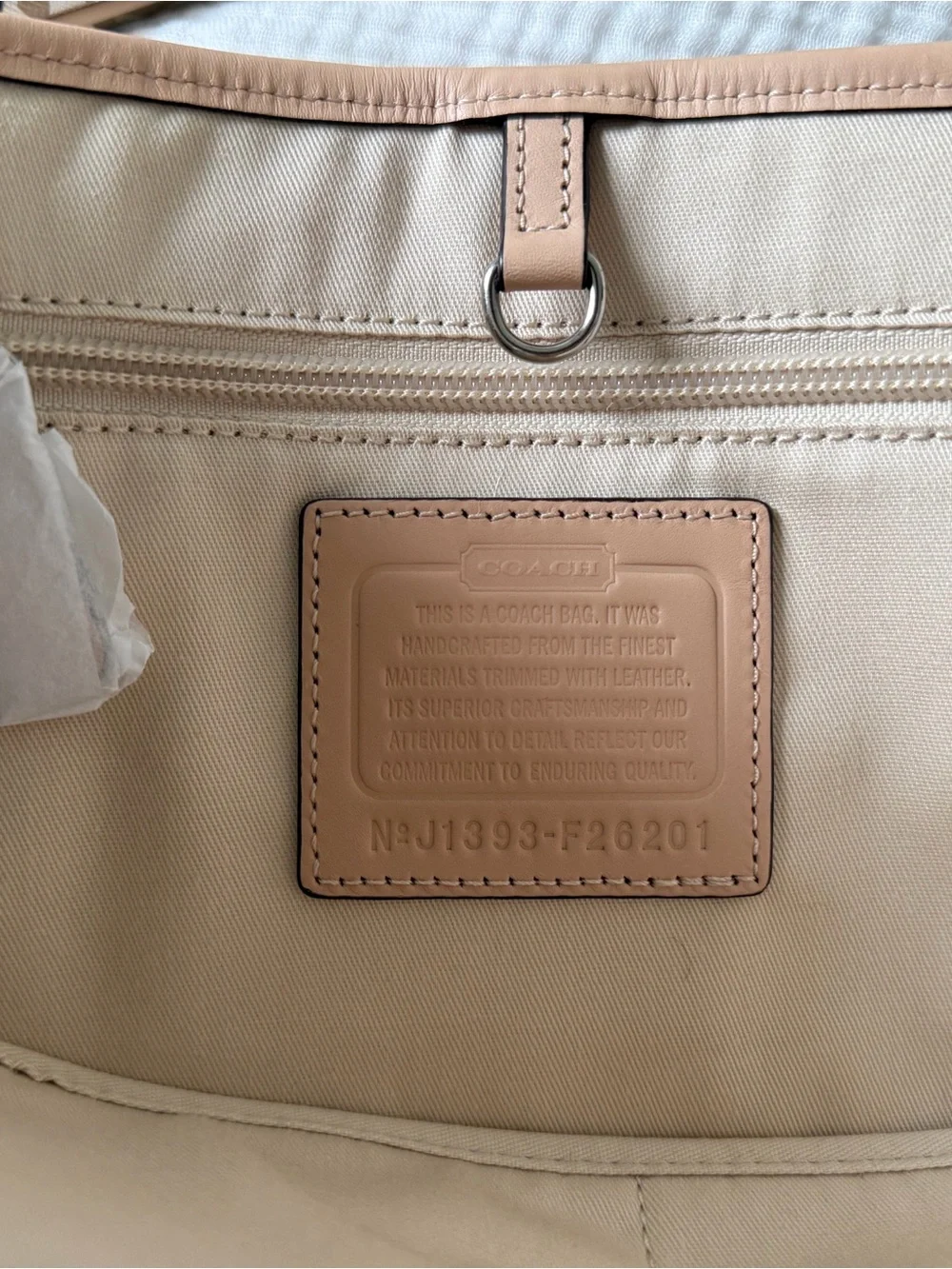 NWT Coach Beige Signature Canvas Tote with Matching Wristlet Chalk Park Dream
